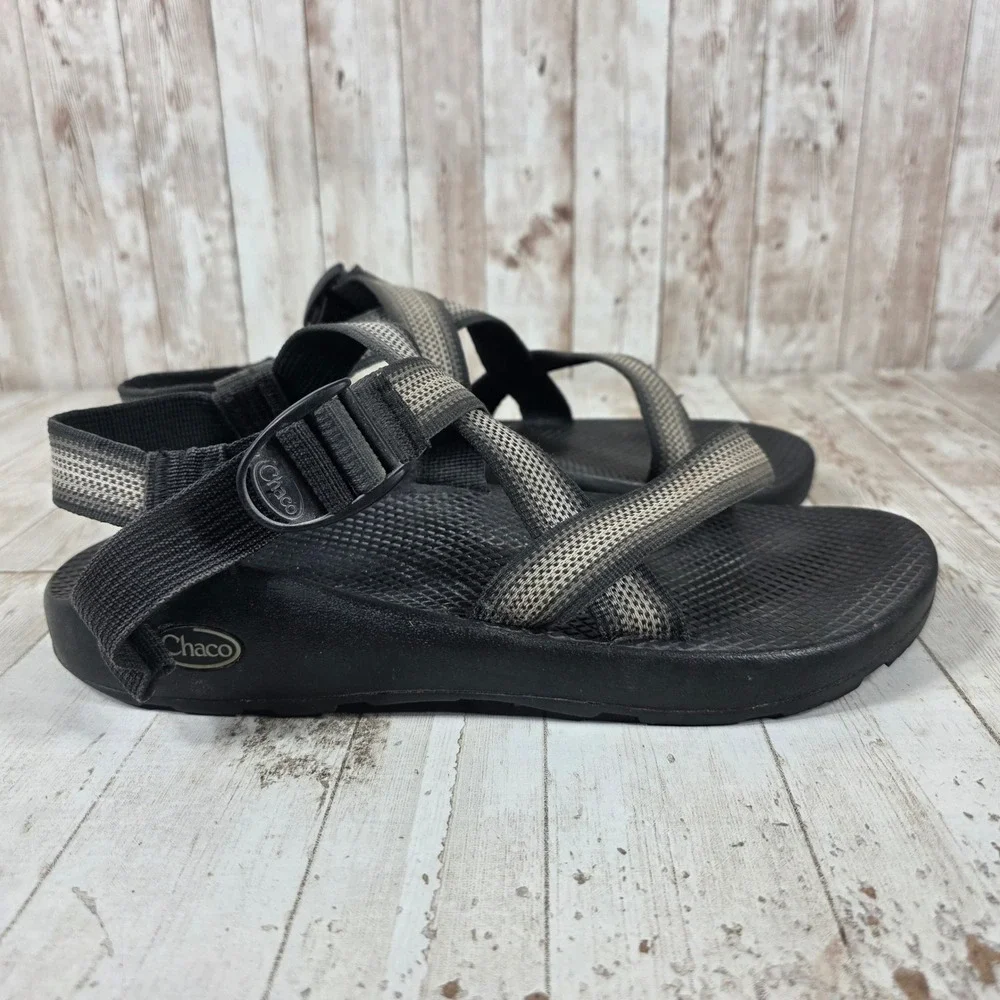 Chaco Z1 Classic Mens Sport Sandals Black Gray Adjustable Straps Size 10 M10
